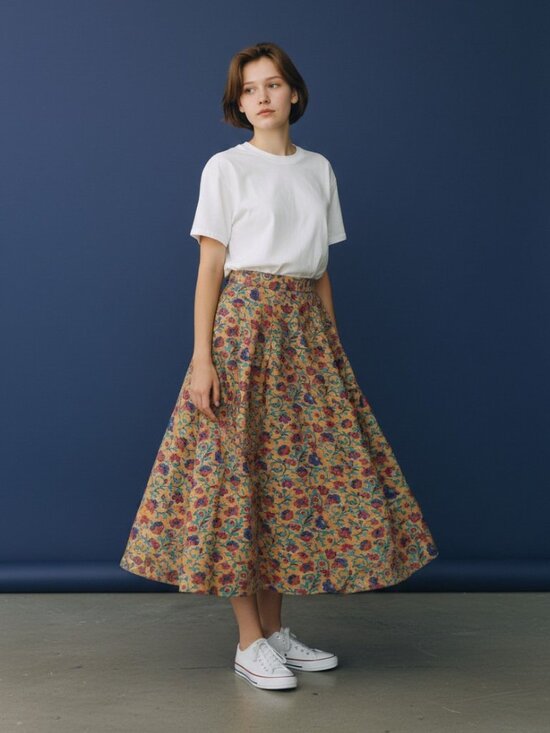 The Unbranded Brand Dresses & Skirts - Vintage Yellow Pleated Skirt w/ Pockets Handsewn No Tag Buttons